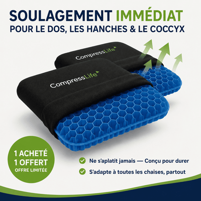 Coussin d’Assise Ergonomique 100 % Gel